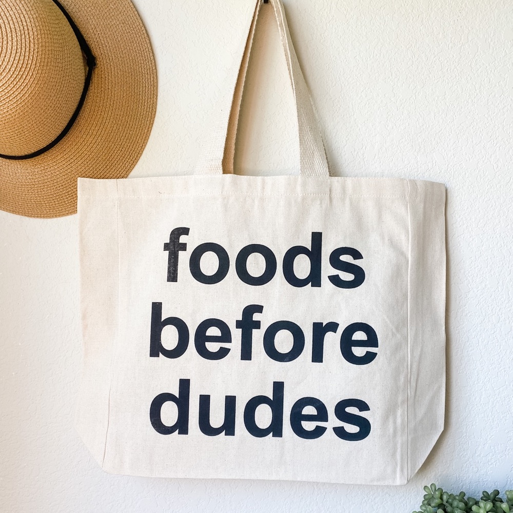 Funny Screen Printed Canvas Shopping Tote Bag - Handmade